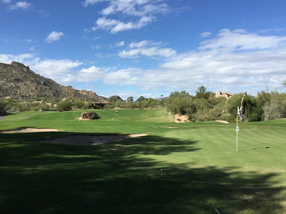 The Boulders Resort is 10 minutes north
