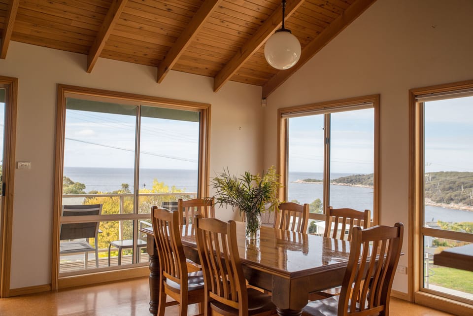 Dining area with ocean views