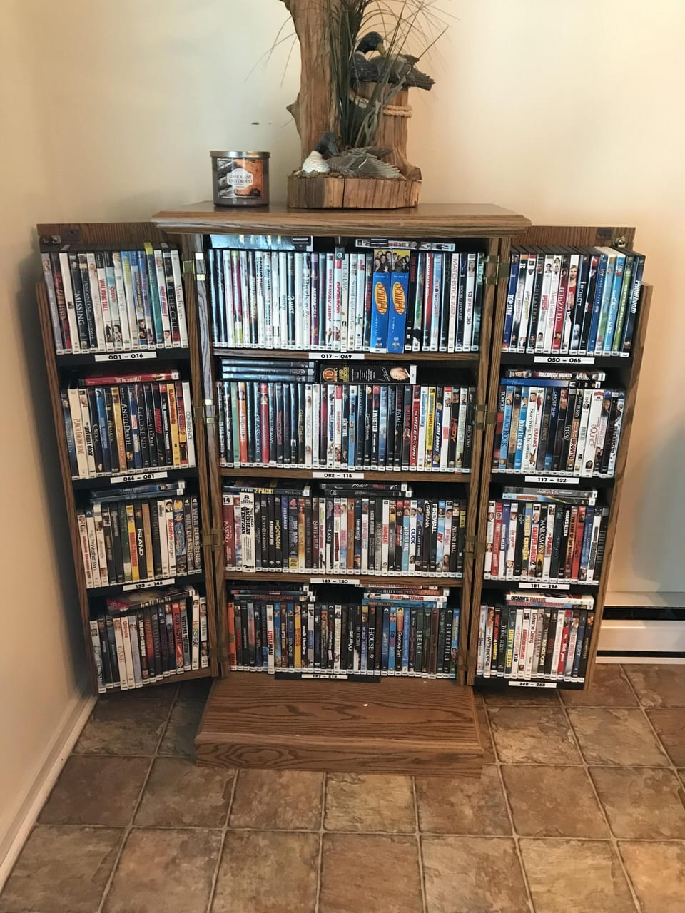 Video collection with over 300 dvds.  Many Blu Rays added in 2021.