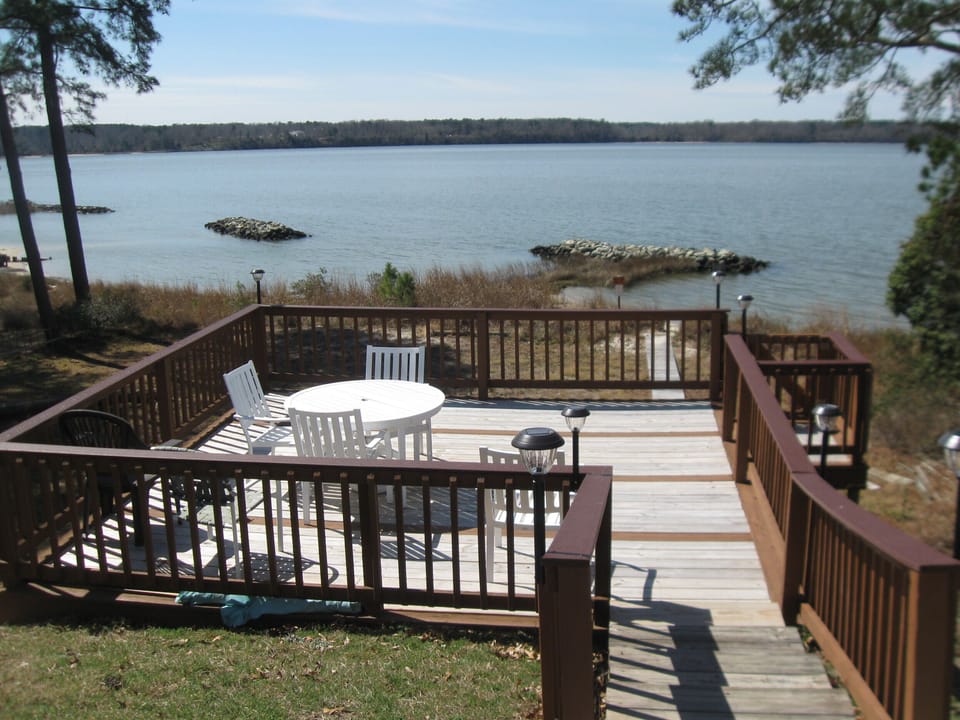 deck revamped with new flooring and stain all around!