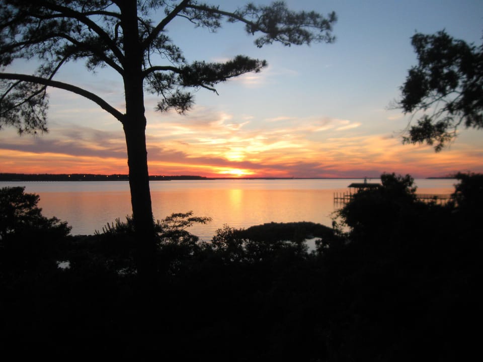 One of the spectacular sunsets seen from the yard