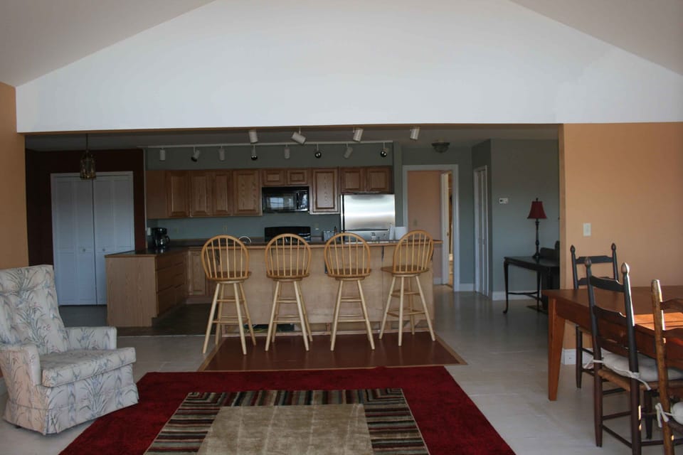 Cottage: Great Room to Kitchen and Hi Top Counter