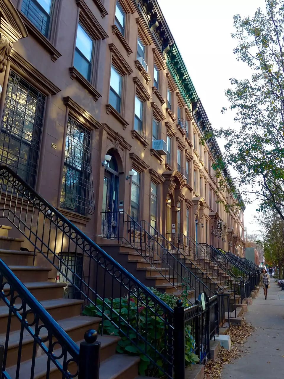 Our lovely, quiet, brownstone-lined block