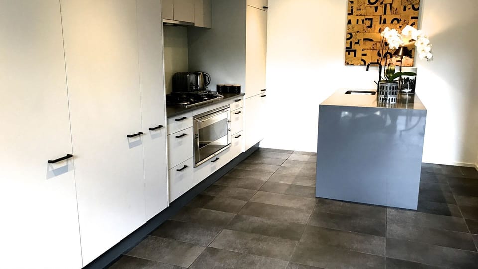 Open plan kitchen.