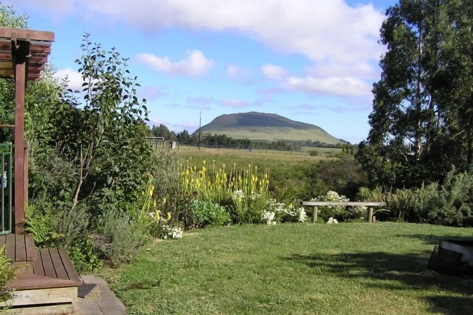 Elevated view from garden to surrounding hills