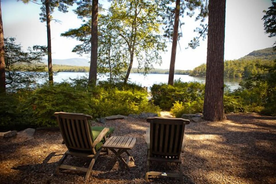 Stunning 5 bedroom home right on Squam Lake, a perfect getaway to enjoy nature.