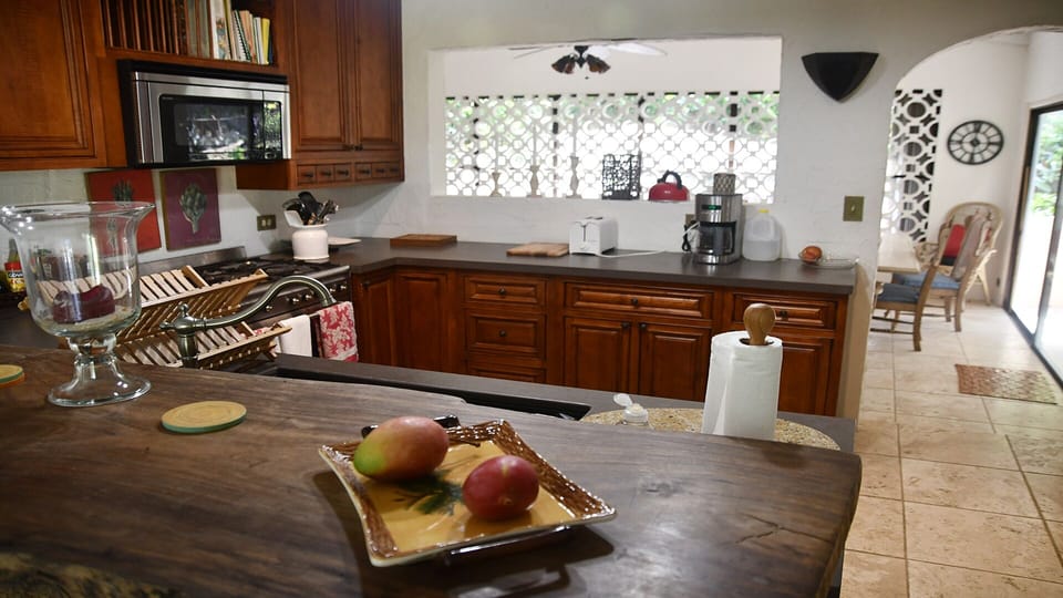 Kitchen with view towards dining room