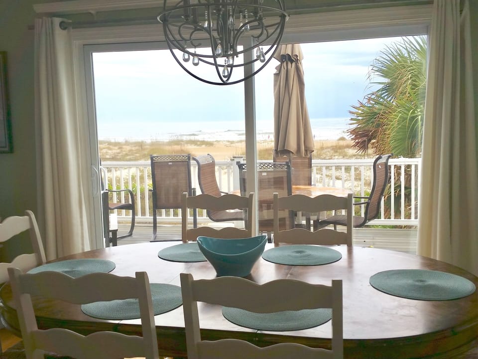 View from kitchen and dining