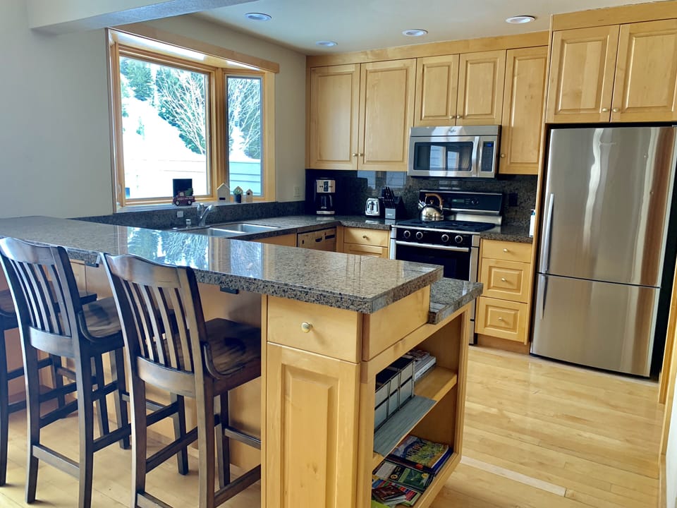Kitchen with high end appliances.
