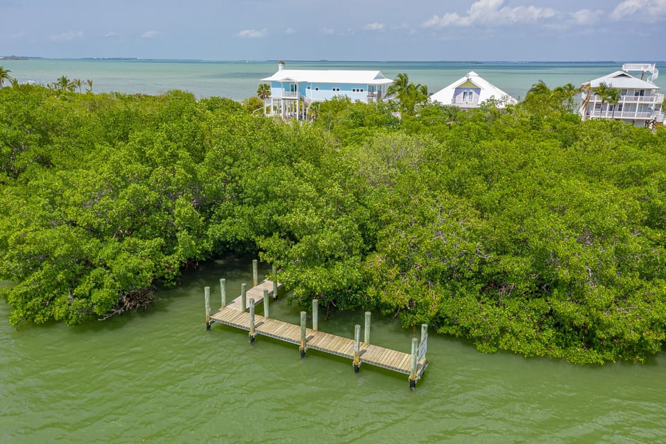 The private dock is located on the property in protected Safety Harbor.