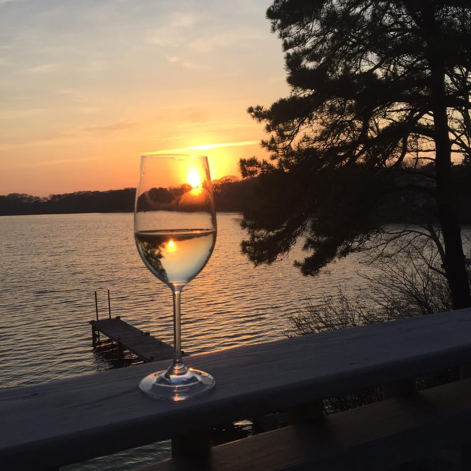 Wine and sunset