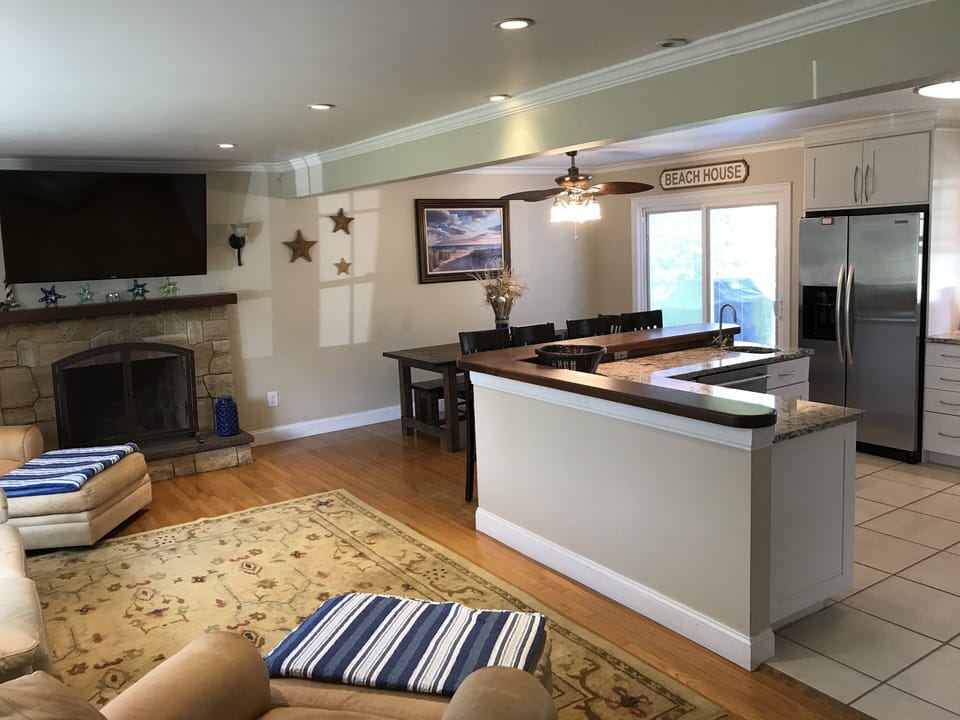 Living room,  Dining room and Kitchen 