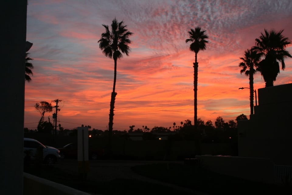 Sunrise from the east.