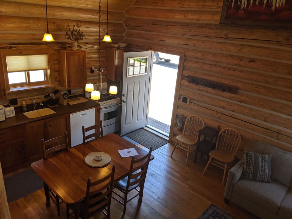 Side entry into cabin.
