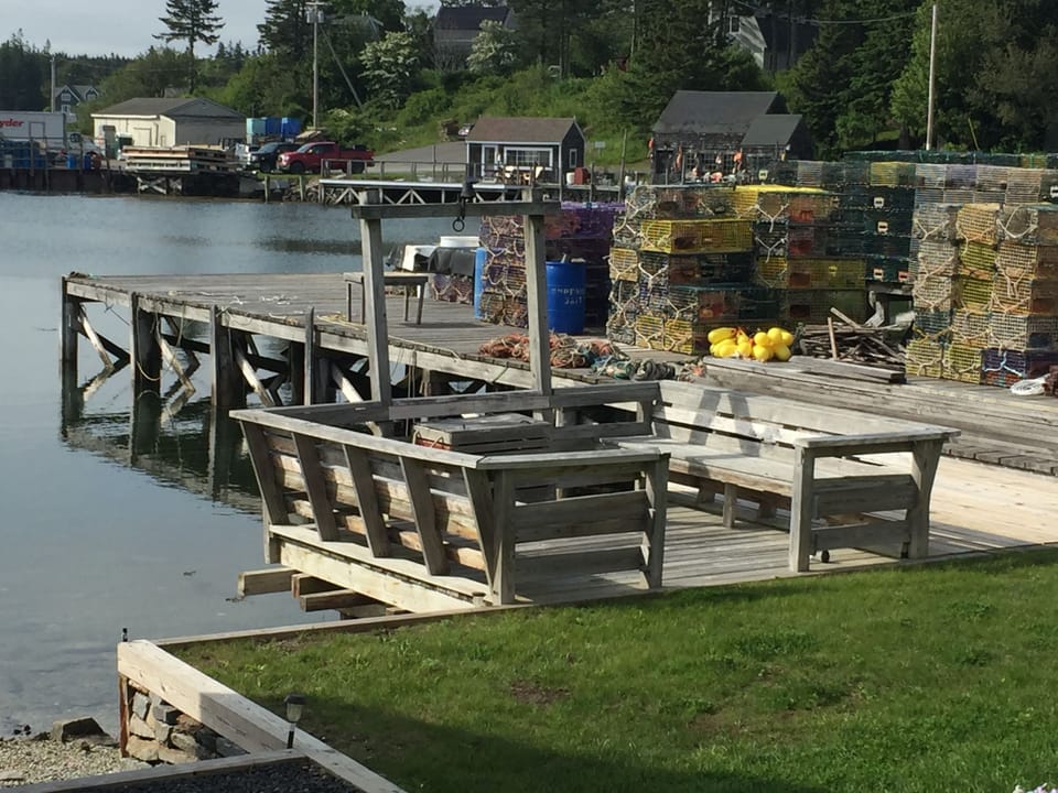 Dockside lounging. Great for cocktails, picnic. Launch your kayak or paddleboard