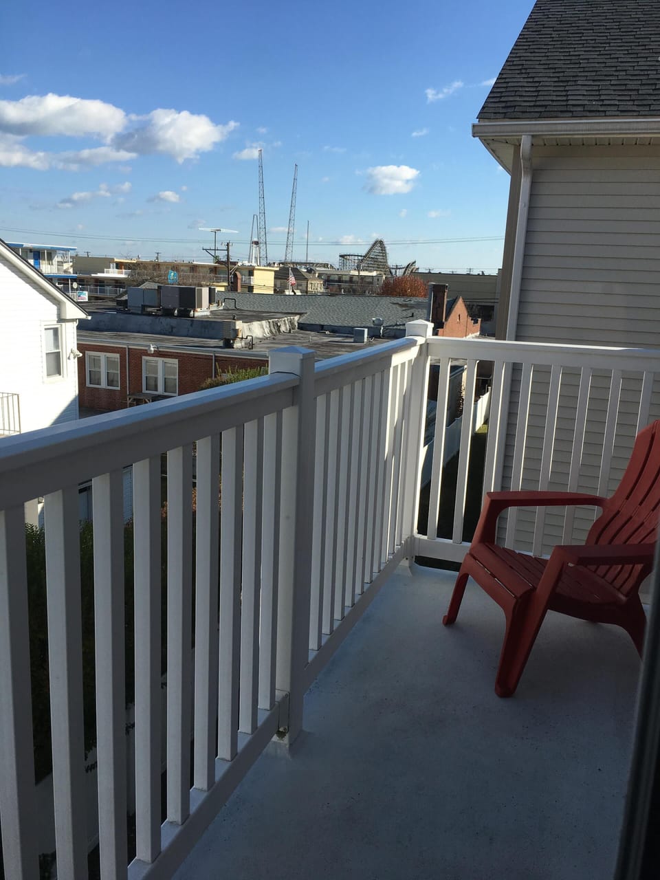 Upstairs balcony.