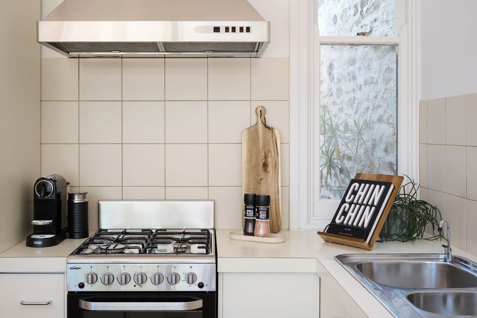 Modern kitchen appliances.
