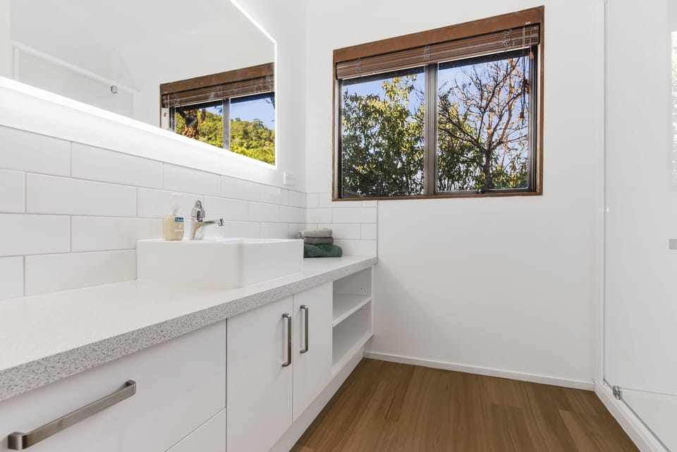 Renovated Bathroom for the more updated feel.