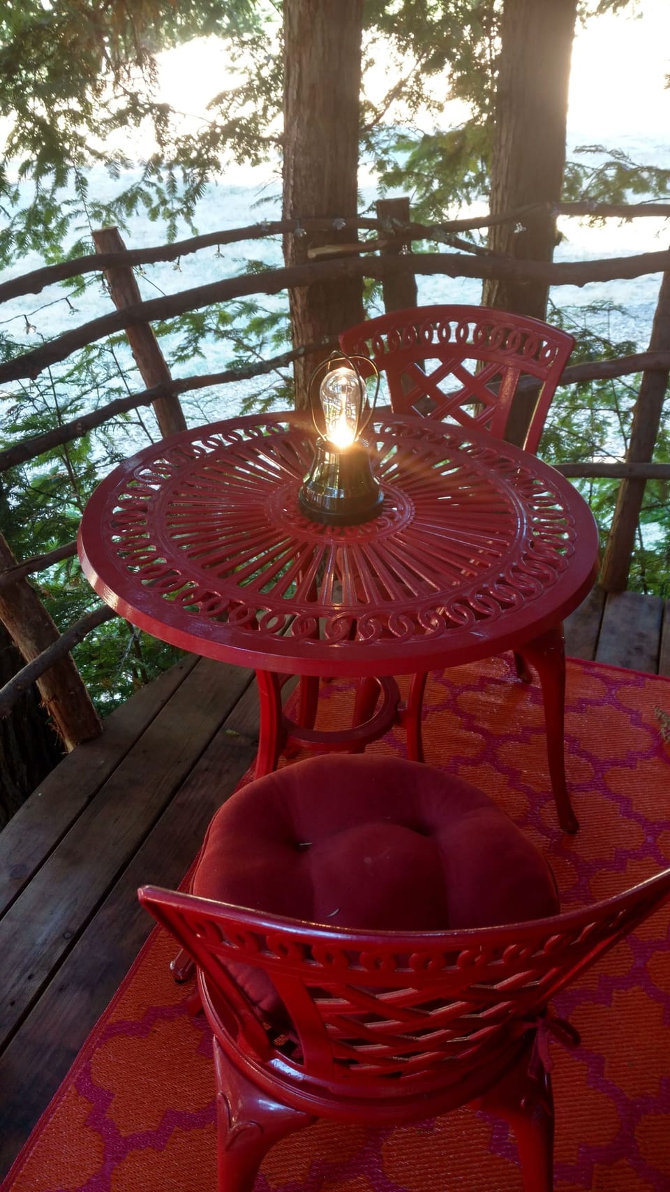 Bistro Table on rear deck