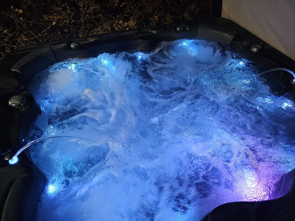 Hot tub in action