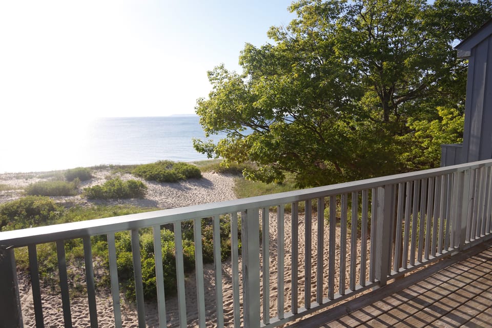 View of S. Manitou Island and Sleeping Bear Bay from the balcony