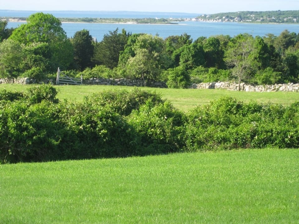 And here's your amazing view: over meadows, ponds, ocean and far islands.