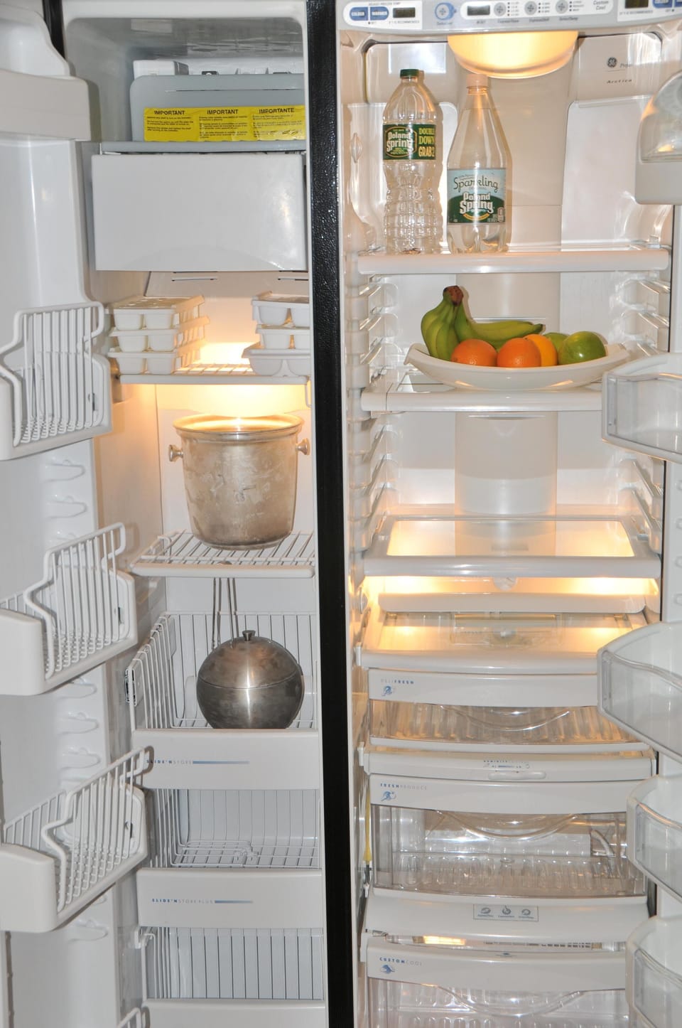 Full length Side by Side refrigerator 
