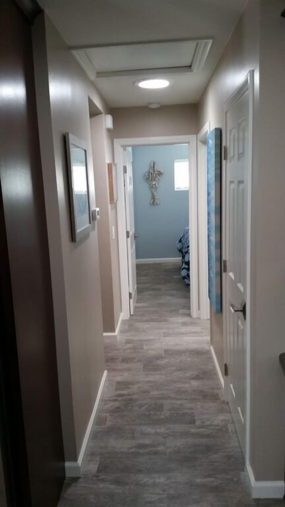 Hallway from Bedroom 1 to Bedroom 2.