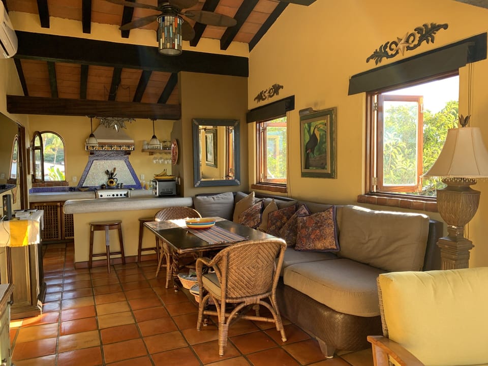 Living room and dining room