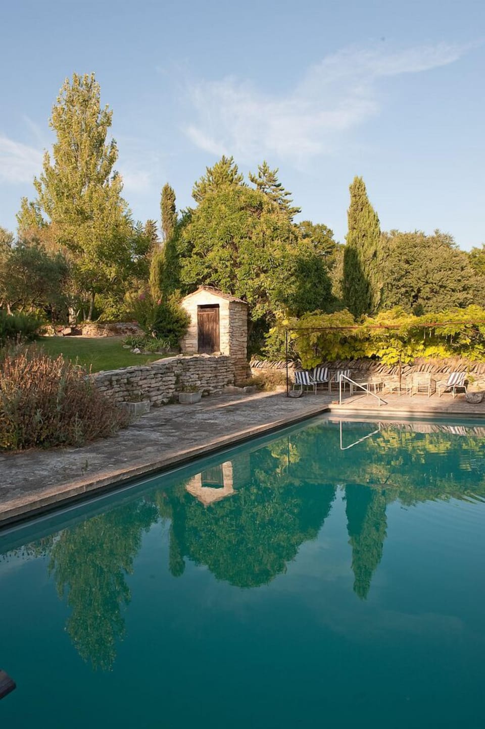 Evening view of pool.