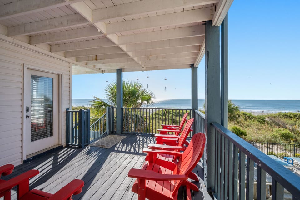 Have your morning cup of coffee while listening to the gentle waves rolling in.