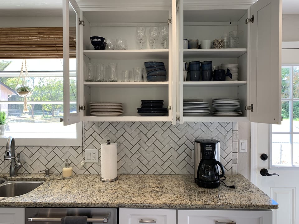 Fully stocked kitchen provides everything for a comfortable stay