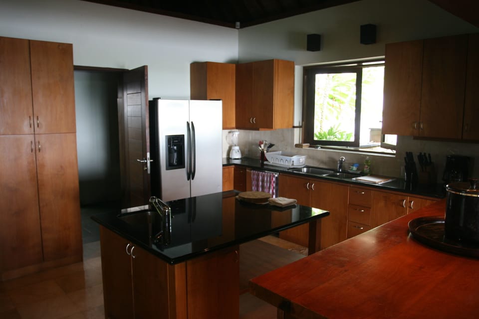 Fully equipped kitchen.  Private chef available. 