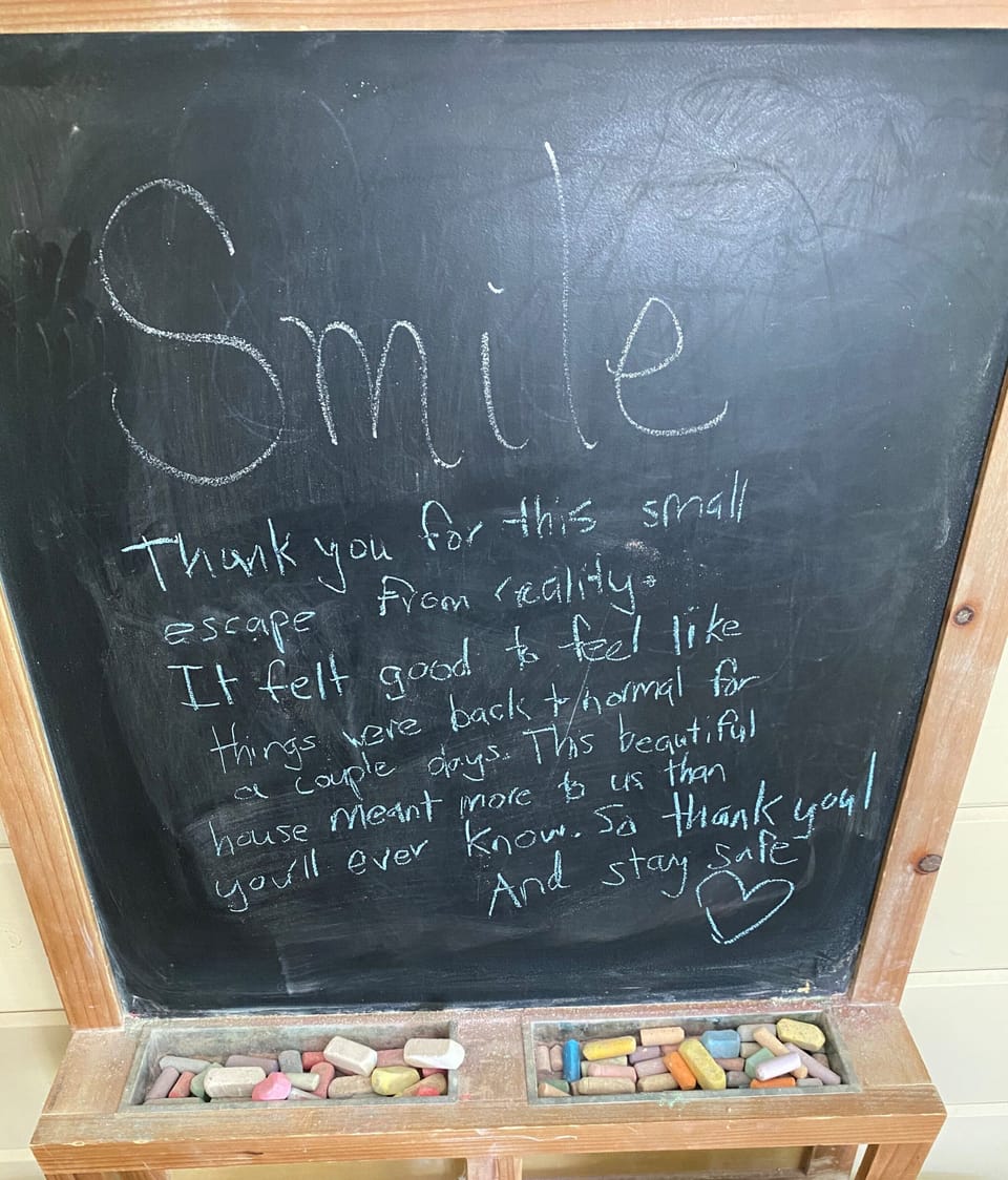 We love kind notes from our guests.