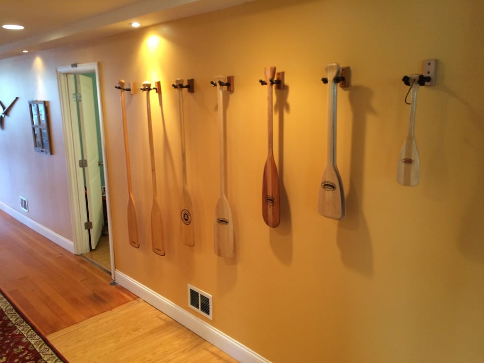 Paddles double as decor and for your use.