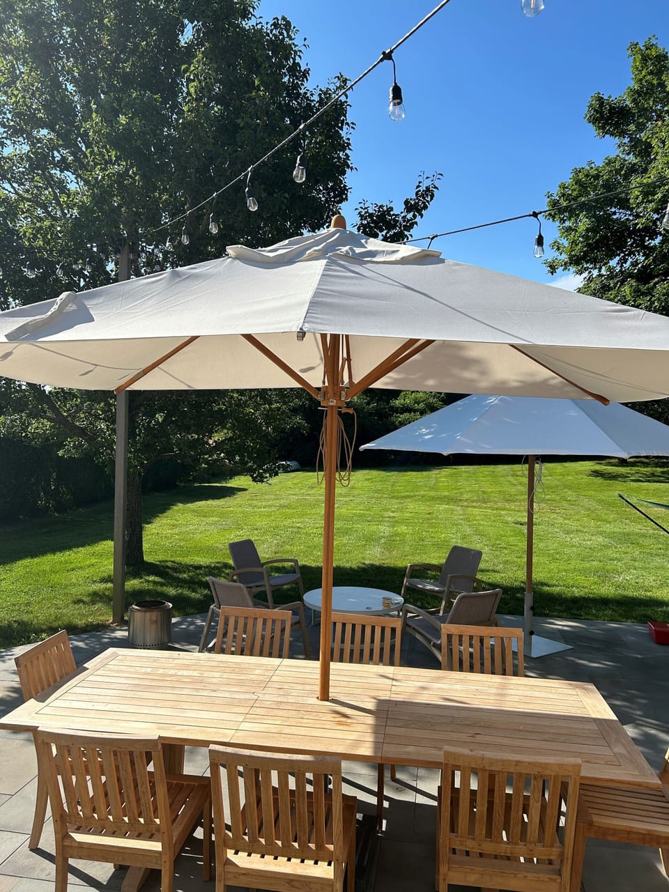 Patio with view toward backyard