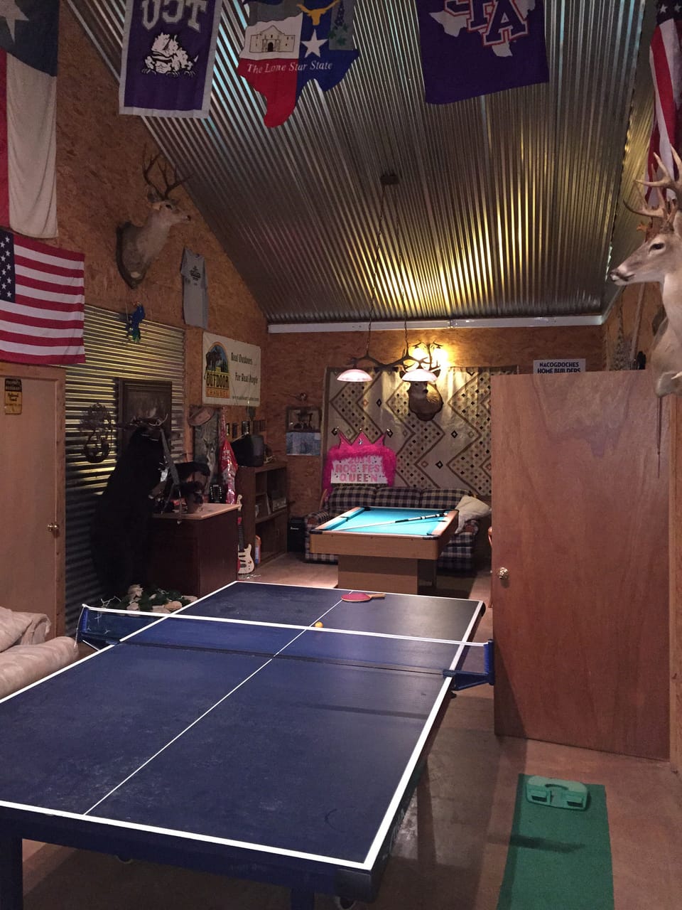 Hunters cabin game room