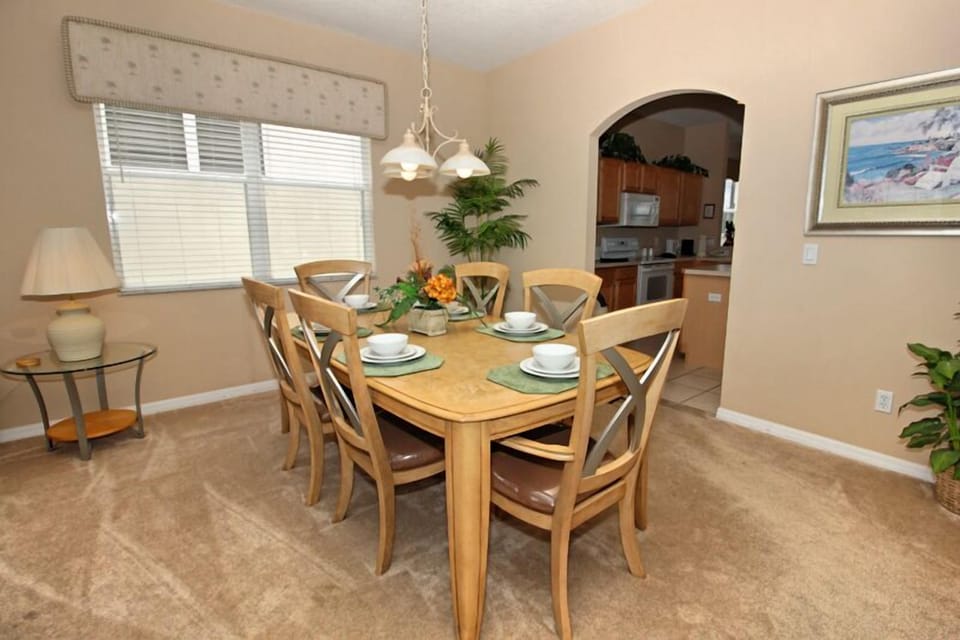 Formal dining area off the kitchen.