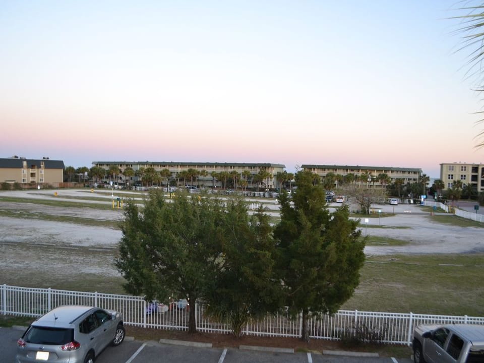 City lot is adjacent to our complex.  Parking included in our lot.