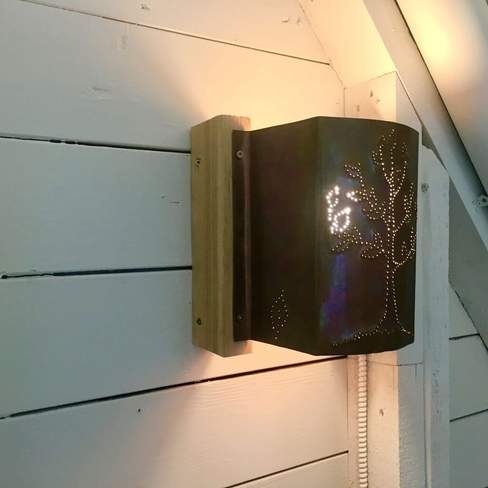 handmade copper lightshade by Bell