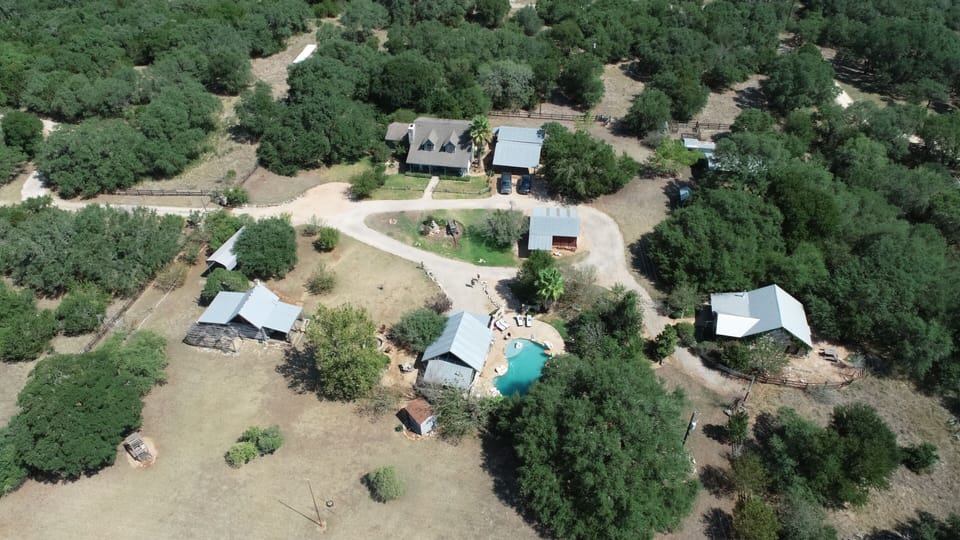 Ariel view of compound - every building in this image is included in your rental