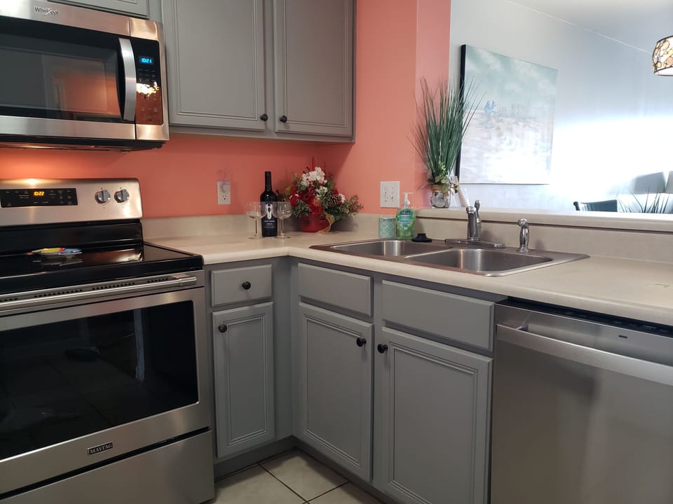 Kitchen perfect for small or large meals.