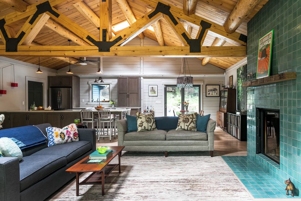 Great room - living and kitchen views