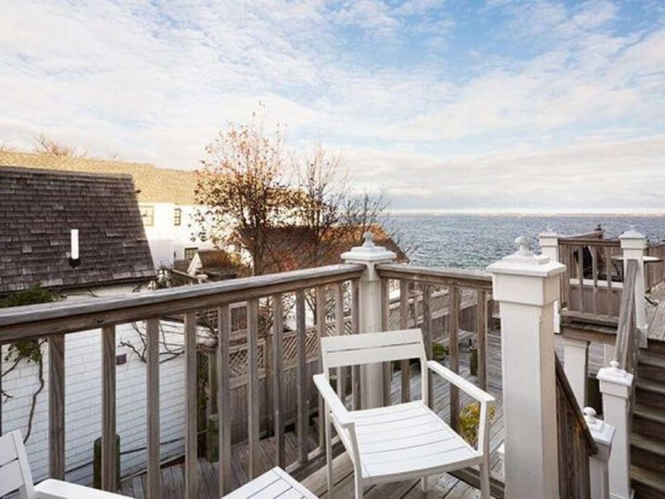 Enjoy the sunrise and beautiful water views from the private deck