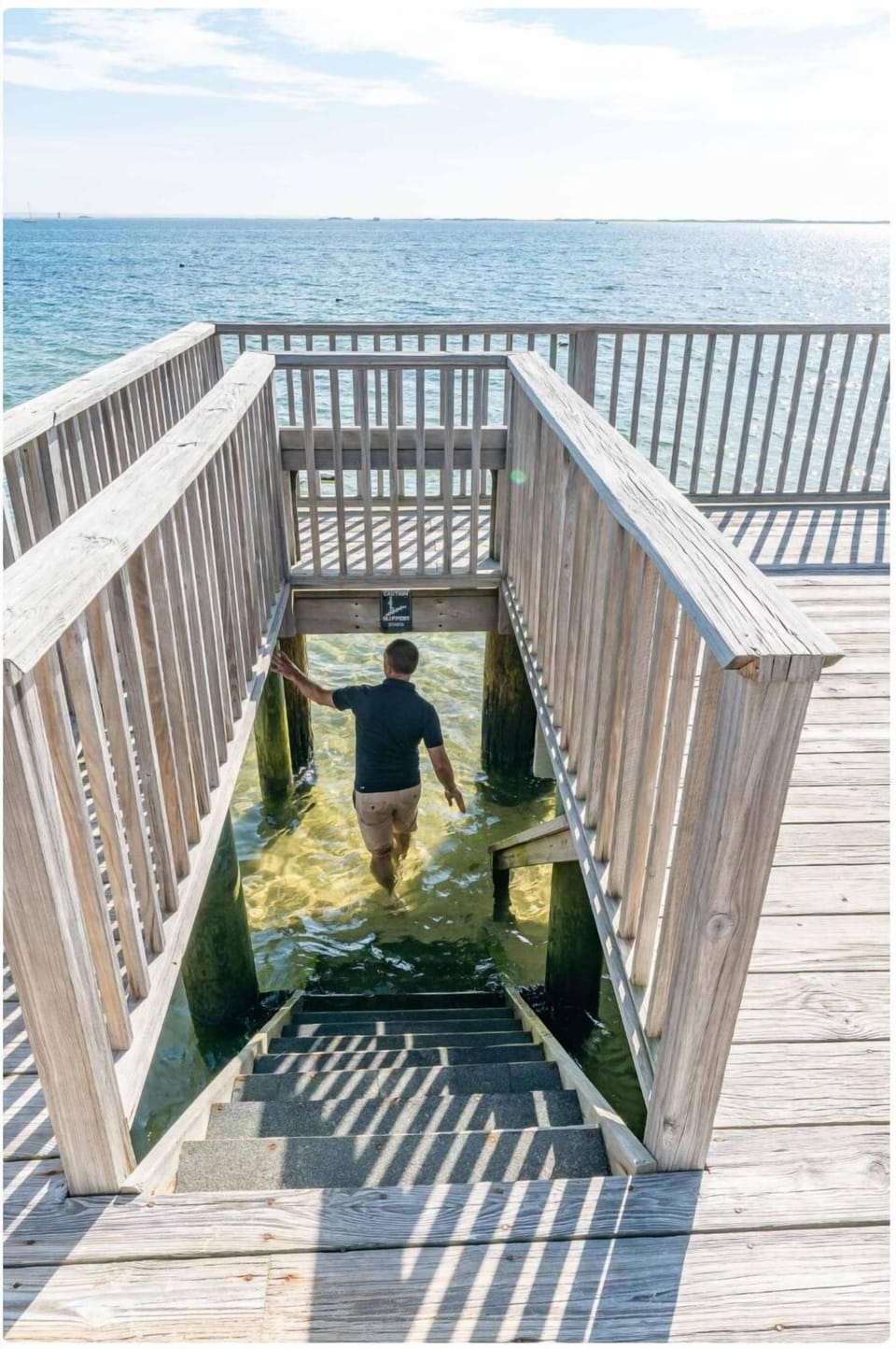 Direct beach and water access from common deck