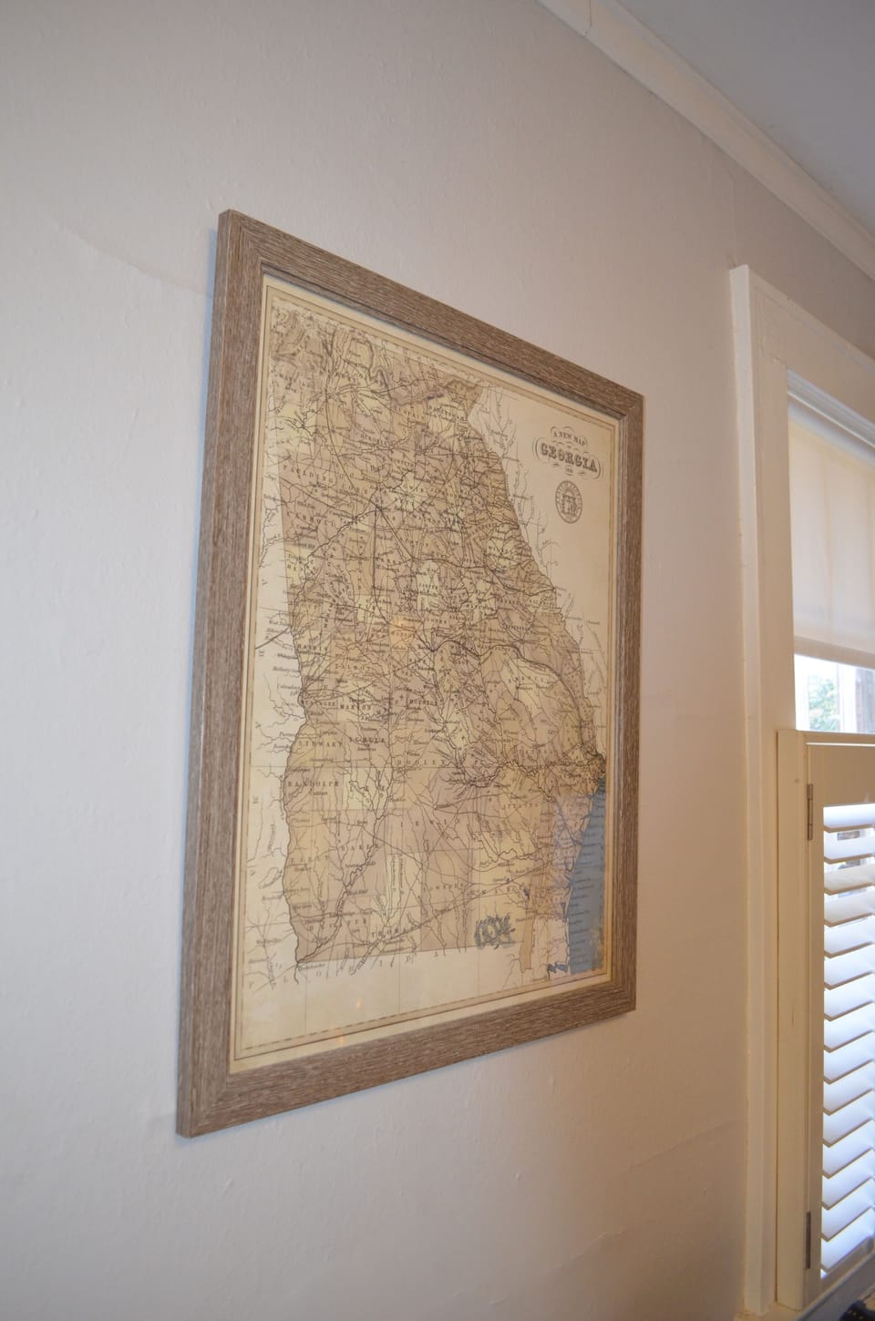Historic maps and other decor give you a sense of Atlanta's past.  