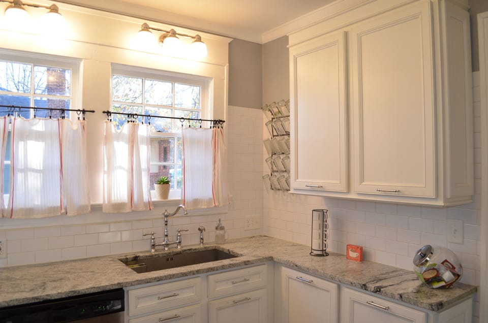 The kitchen is well equipped with everything needed for snacks and meals.  
