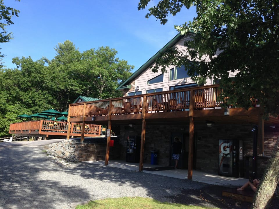 Lake House with snack bar & bathrooms/showers & BBQ area at Beach.
