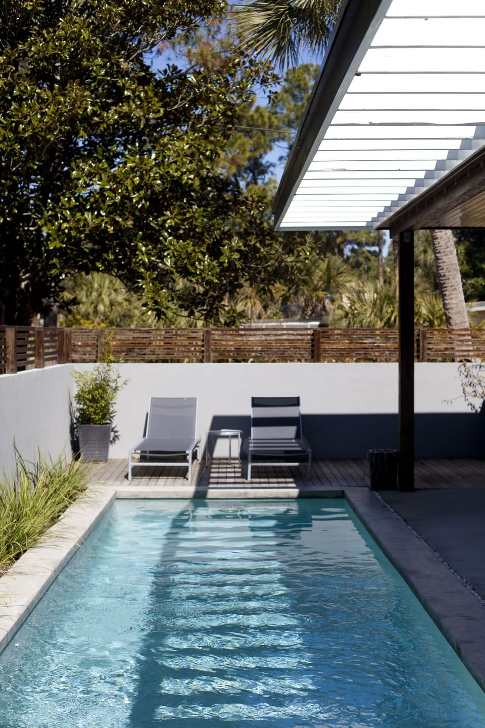 Private, walled in pool