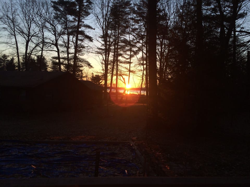 Sunrise from the back deck.